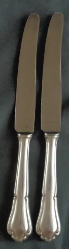 CFH HUTSCHENREUTHER 90 2x verzilverde dinermes 25,5cm mes se, Huis en Inrichting, Keuken | Bestek, Zo goed als nieuw, Verzenden