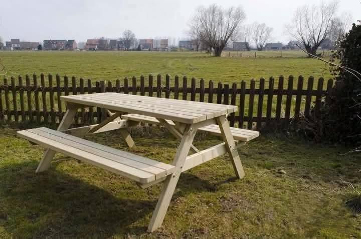 Picknicktafel 180 cm, Tuin en Terras, Picknicktafels, Zo goed als nieuw, Ophalen