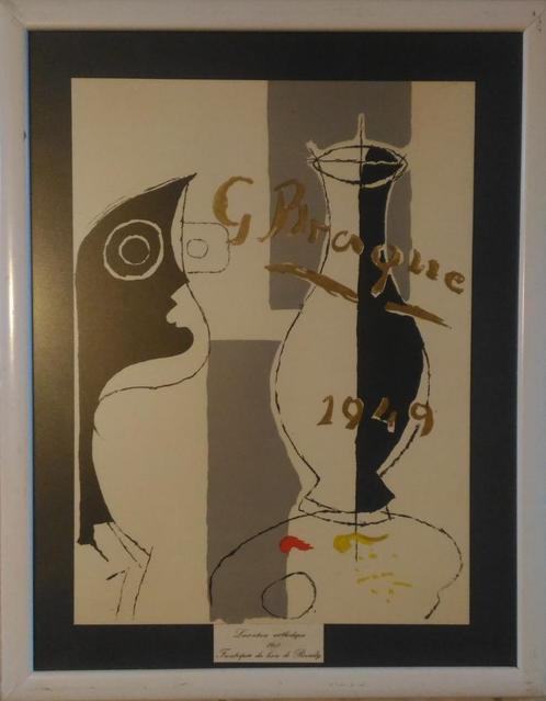 G Braque Litho frontispice du livre reverdy (Maeght), Antiek en Kunst, Kunst | Litho's en Zeefdrukken, Ophalen