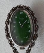 Vintage zentra ancre horloge 17 jewels, Acier, Enlèvement, 1930 à 1960, Avec chaîne