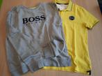 Hugo Boss Grijze sweater en gele polo jongen 14 jaar, Jongen, Trui of Vest, Gebruikt, Hugo Boss