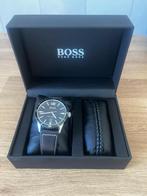 Horloge Hugo Boss, Handtassen en Accessoires, Horloges | Heren, Leer, Staal, Polshorloge, Zo goed als nieuw