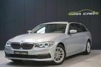 BMW 5 Serie 520 iA Benzine-Automaat-Navi-Cam-PDC-Leder-Garan, Te koop, Zilver of Grijs, Benzine, Break