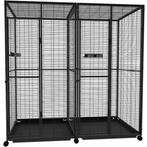 Volière extérieure double 2x1x2 m cage perroquet double ara, Nieuw, Metaal, Verzenden, Volière