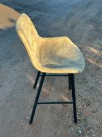 8x olijf groene barstoelen kunststof, Ophalen, Zo goed als nieuw