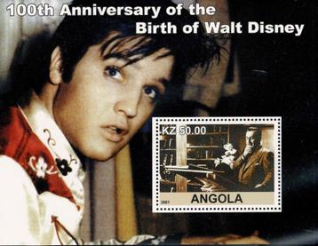 Disney postzegels 100th anniversary of the birth Walt Disney, Verzenden