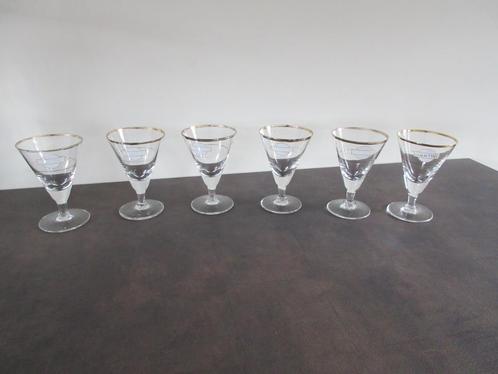 6 vintage MARTINI glazen oude drinkglas MARTINI, Verzamelen, Glas en Drinkglazen, Ophalen