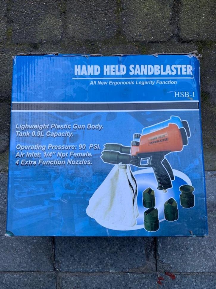 SPOTBLASTER HANDSTRALER MET BOVENBEKER EN OPVANGZAK, Auto-onderdelen, Klein materiaal, Nieuw, Ophalen of Verzenden