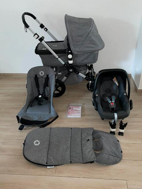 Kit 3 en 1 Bugaboo Cameileon 3 + Grey Mélange, Enfants & Bébés, Buggys, Protection de pluie, Enlèvement