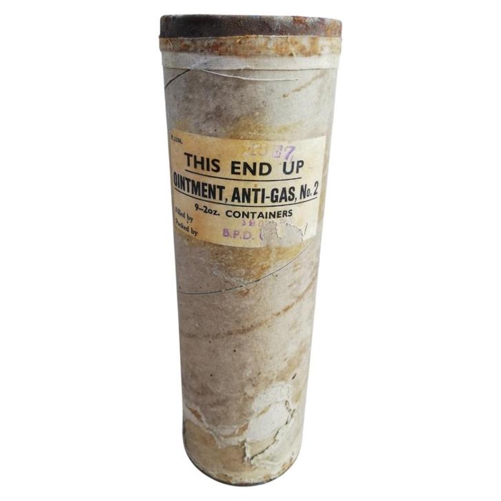 British Army - Ointment Anti-Gas N2 - container - 1939, Verzamelen, Militaria | Tweede Wereldoorlog, Landmacht, Overige typen