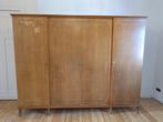 Vintage kleerkast jaren 50 - messing deurbeslag, Antiek en Kunst, Ophalen