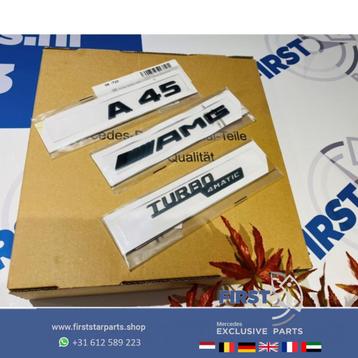 W176 W177 A45 AMG LOGO SET ZWART EMBLEMEN SET Mercedes A KLA beschikbaar voor biedingen