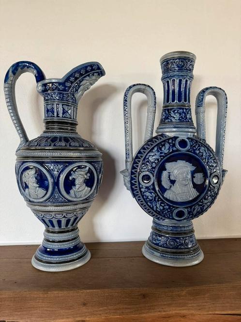 Set de 2 cruches Westerwald, Antiquités & Art, Antiquités | Vases, Enlèvement