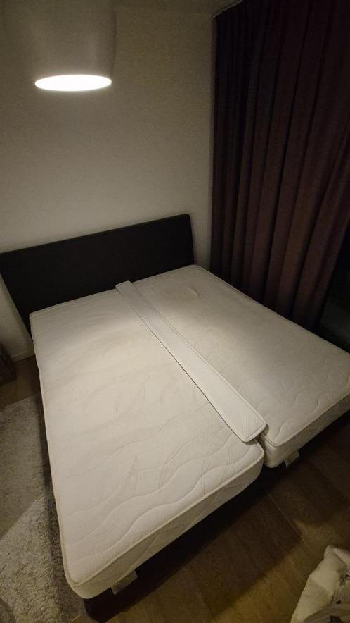 Boxspring bed Arendal, Huis en Inrichting, Slaapkamer | Boxsprings, Gebruikt, 160 cm, 200 cm, Tweepersoons, Grijs, Ophalen