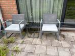 Tuinset 2 comfortabele zetels met kussen met bijhorend tafel, Tuin en Terras, Ophalen of Verzenden