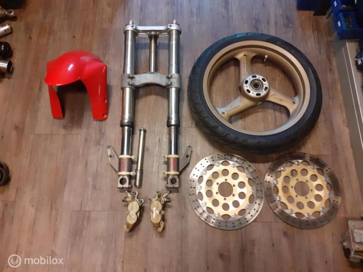 Showa vork voorvork remklauwen schijven Brembo 916 916SP 748, Motoren, Onderdelen | Ducati, Gebruikt, Ophalen of Verzenden