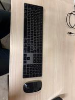 Apple black toetsenbord en muis draadloos, Computers en Software, Toetsenborden, Ophalen, Azerty, Zo goed als nieuw, Draadloos
