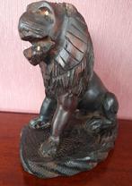 vintage houten leeuw, Antiquités & Art, Art | Sculptures & Bois, Enlèvement ou Envoi