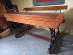 Oude schoolbank 3_zit, Antiek en Kunst, Ophalen