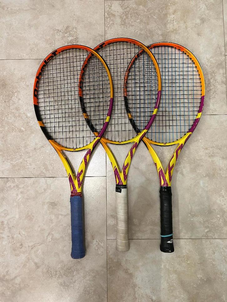 Babolat Pure Aero Rafa 300gr manche 3, Sports & Fitness, Tennis, Utilisé, Raquette, Babolat, L3, Enlèvement ou Envoi