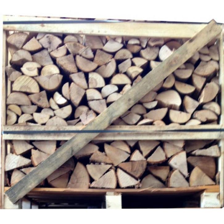 Box Panier Palettes 3 steres buches refendue +/-2m3, Tuin en Terras, Brandhout, Blokken, Overige houtsoorten, Minder dan 3 m³