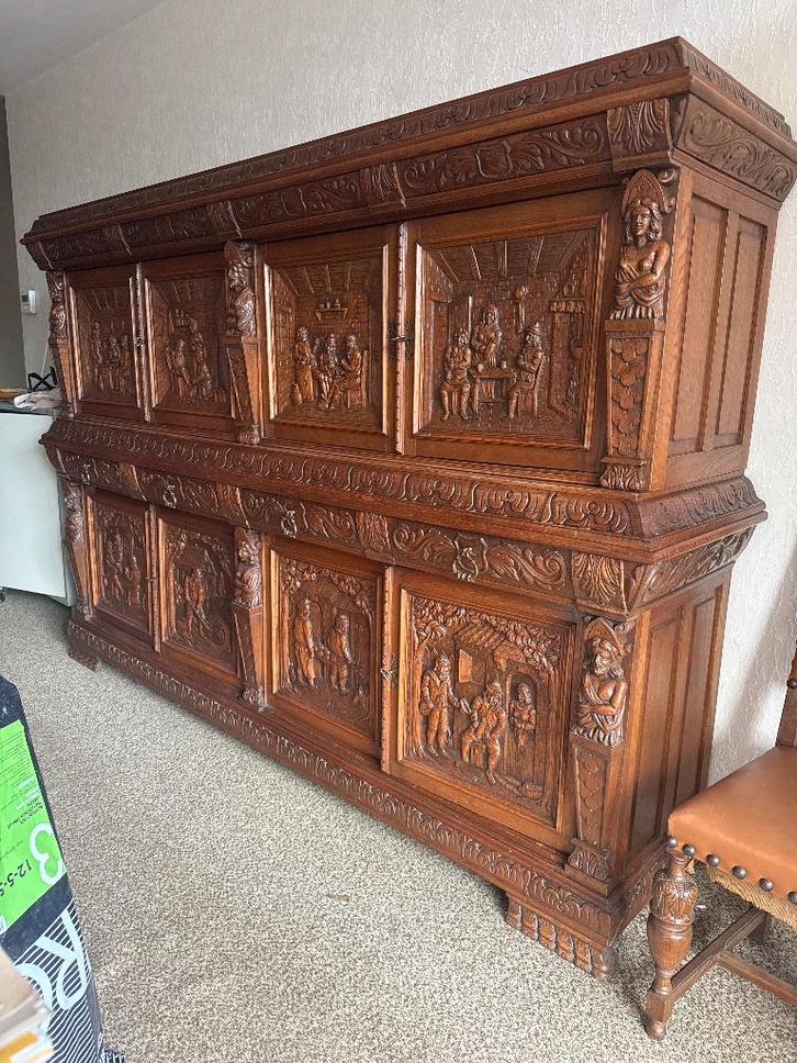 Antieke kasten en bureau., Antiquités & Art, Antiquités | Meubles | Armoires, Enlèvement ou Envoi