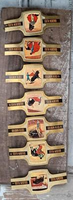 Lot van 7 sigarenbandjes - stierenvechten, Verzamelen, Ophalen of Verzenden, Zo goed als nieuw, Sigarenbandjes