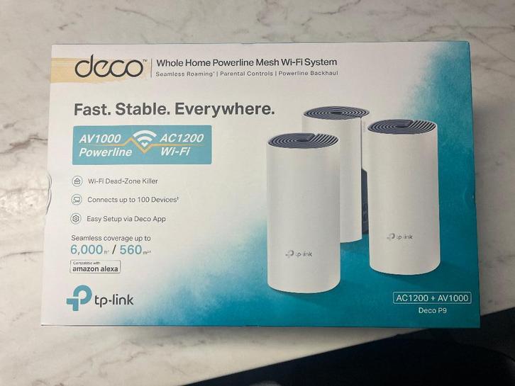 Tp Link Deco P9 (Powerline + mesh wifi) duo-pack, Computers en Software, Powerlines, Nieuw, Ophalen
