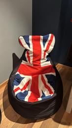 Pouf chaise avec repose-pieds pour enfant - drapeau anglais, Comme neuf, Siège-poire