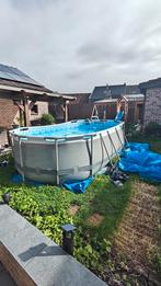 Zwembad + eventueel warmtepomp en filter, Tuin en Terras, Ophalen of Verzenden, Zo goed als nieuw, Ovaal