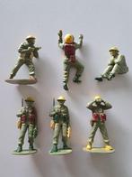 Vintage Lotje 6x Plastic Soldaten - Hong Kong made, Verzamelen, Poppetjes en Figuurtjes, Gebruikt, Ophalen of Verzenden