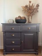 Landelijke houten ladenkast, Huis en Inrichting, Ophalen, 100 tot 150 cm, 5 laden of meer, Eikenhout