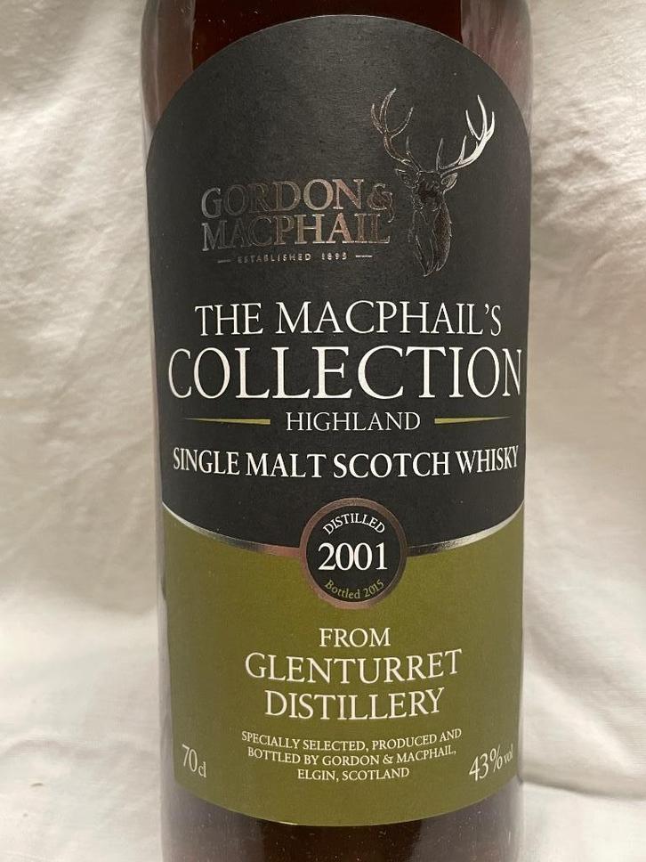 Whisky - Glenturret 2001 Gordon & MacPhail, Verzamelen, Wijnen, Nieuw, Overige typen, Overige gebieden, Vol, Ophalen of Verzenden