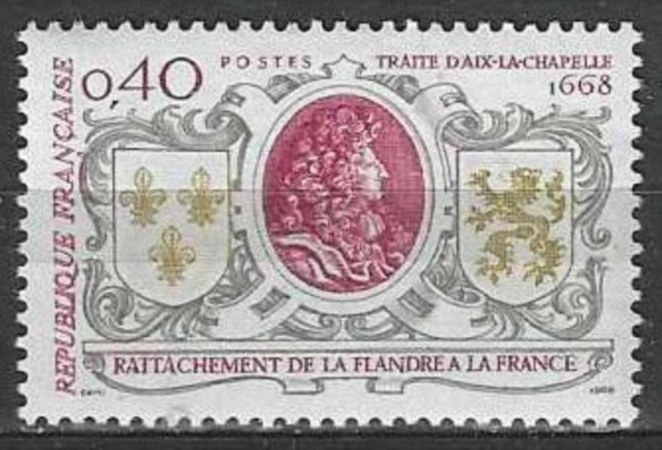 Frankrijk 1968 - Yvert 1563 - Vlaanderen en Aken (PF), Postzegels en Munten, Postzegels | Europa | Frankrijk, Postfris, Verzenden