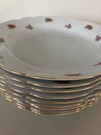 9 Antieke borden, golvende goudrand., Enlèvement ou Envoi