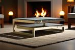 Belgochrome vintage 23kt vergulde G-tafel, Huis en Inrichting, Tafels | Salontafels, Ophalen, Vintage design, 50 tot 100 cm, 100 tot 150 cm