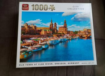 King Puzzle 1000 pièces - Vieille ville de Dresde sur l'Elbe disponible aux enchères