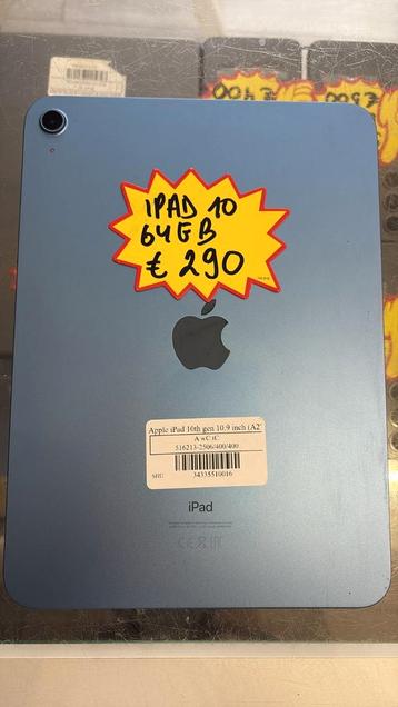 Ipad 10 64gb Garantie  beschikbaar voor biedingen