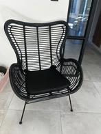 Rotan stoel, Huis en Inrichting, Stoelen, Ophalen, Gebruikt, Zwart, Eén