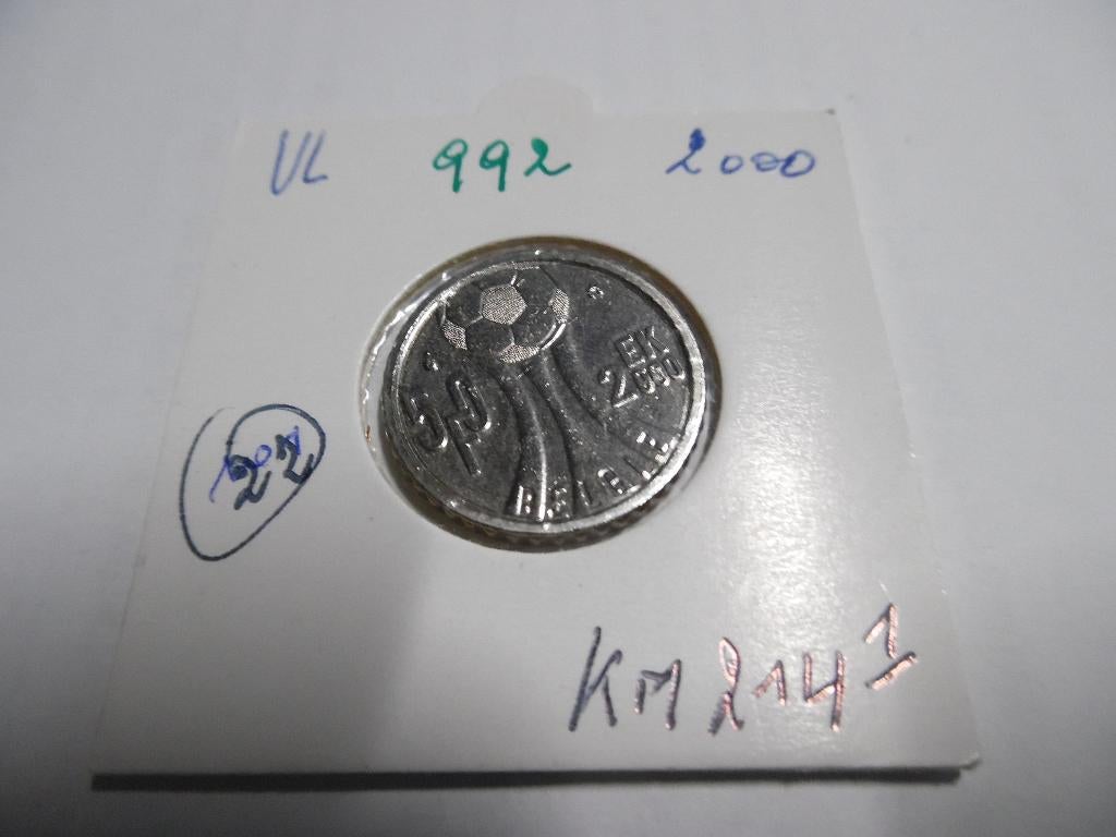 50 Fr Belgie voetbal 2000, Ophalen of Verzenden, Losse munt