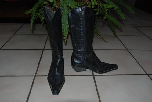 Carnaval Bottes de cow-boy en cuir noir Pointure 38 Tb Etat!, Vêtements | Femmes, Chaussures, Comme neuf, Bottes hautes, Noir