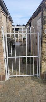 tuinpoort in robuust staal - sierlijke stijl, Tuin en Terras, Ophalen, Zo goed als nieuw, Draaipoort, 150 tot 200 cm