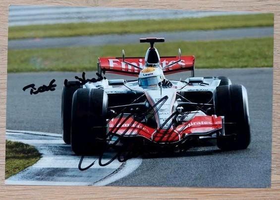 Formule 1, Lewis Hamilton, gesigneerde foto, Verzamelen, Automerken, Motoren en Formule 1, Gebruikt, Formule 1, Ophalen of Verzenden