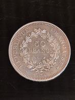 Piece argent 50 Francs Hercule 1974, Ophalen of Verzenden, Zilver