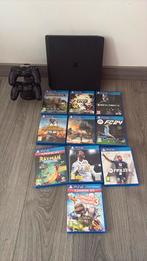 PS4 slim nieuwstaat + 10 games + platform voor controller, Ophalen, Zo goed als nieuw