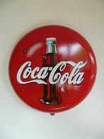 EMAILLE RECLAMEBORD"COCA-COLA MET FLESAFBEELDING"JAREN 80/90, Verzenden, Zo goed als nieuw, Reclamebord