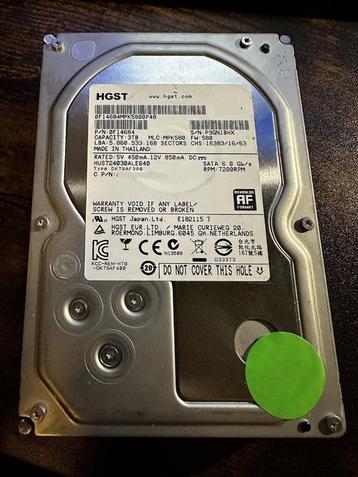 HGST Hitachi 3tb( 2 stuks beschikbaar, prijs per stuk)