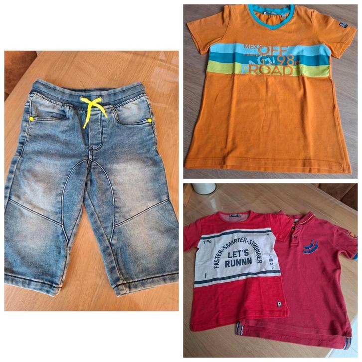 Short maat 122-128, oranje tshirt maat 122-128, rode 128, Kinderen en Baby's, Kinderkleding | Maat 122, Ophalen