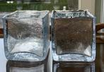 2 glazen potjes met spiegel effect - kaarsenhouders - 8*8*8, Huis en Inrichting, Woonaccessoires | Kandelaars en Kaarsen, Ophalen