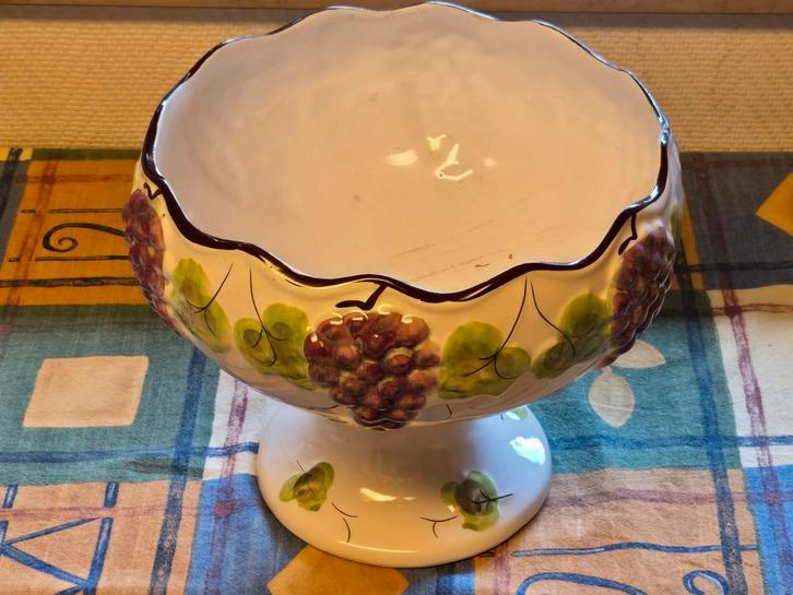 Prachtige vintage coupe op voet mooie versierd anno 60/ 70, Antiek en Kunst, Curiosa en Brocante, Ophalen of Verzenden